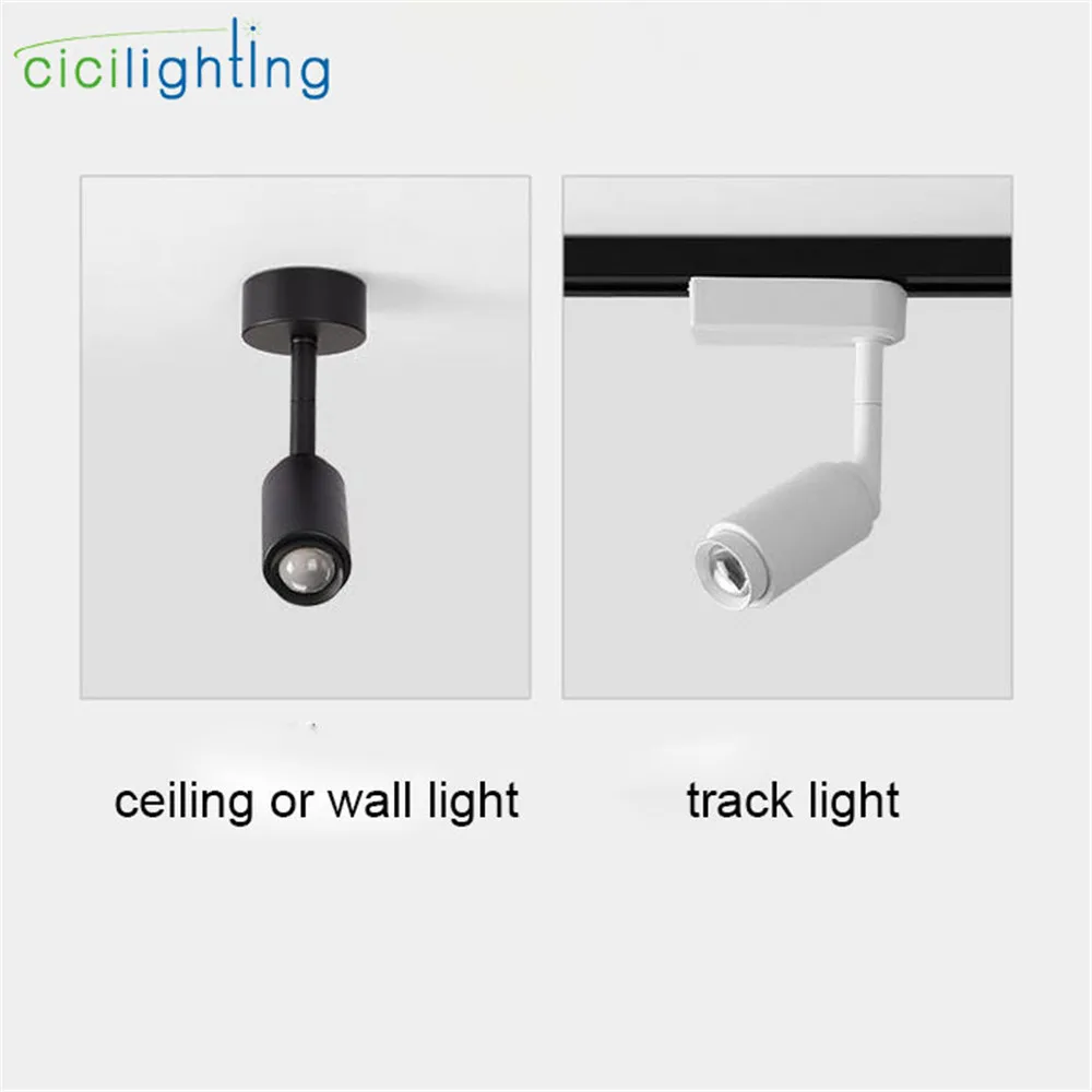 Modern Track Light Zoomable Adjustable Beam Angle Rail lamp Spot Clothing Shoes Shop Zoom Exhibition Gallery Lamp COB Spotlights