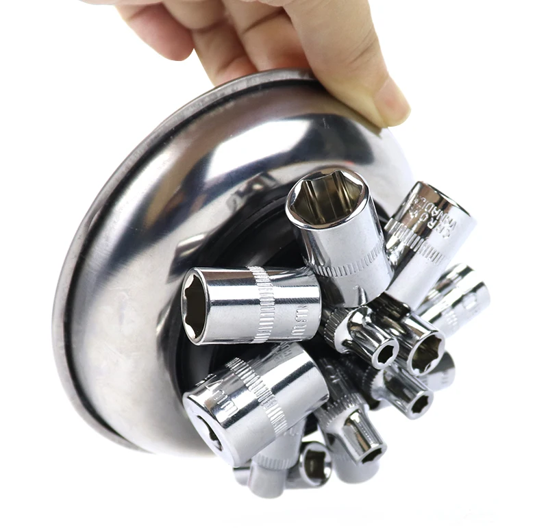3 "/4"/6 "Magnetische Tablett Kreisförmige Magnetische Teile Schüssel Schraube Ablage Edelstahl Werkzeuge Tablett für Auto Saug Pad Werkzeuge – Detail 5