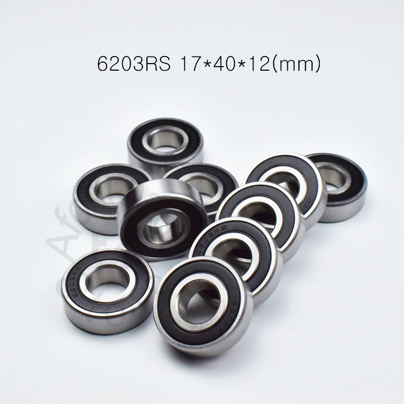 

6203RS 17*40*12(mm) 1Piece bearings ABEC-5 rubber sealing bearings 6203 6203RS chrome steel deep groove bearing