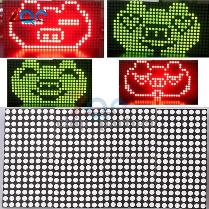 16*32 16x32 Dot Matrix Control Display Module DIY Kit Red Green Dual-Color Control LED Display Module Electronic Fun Kit