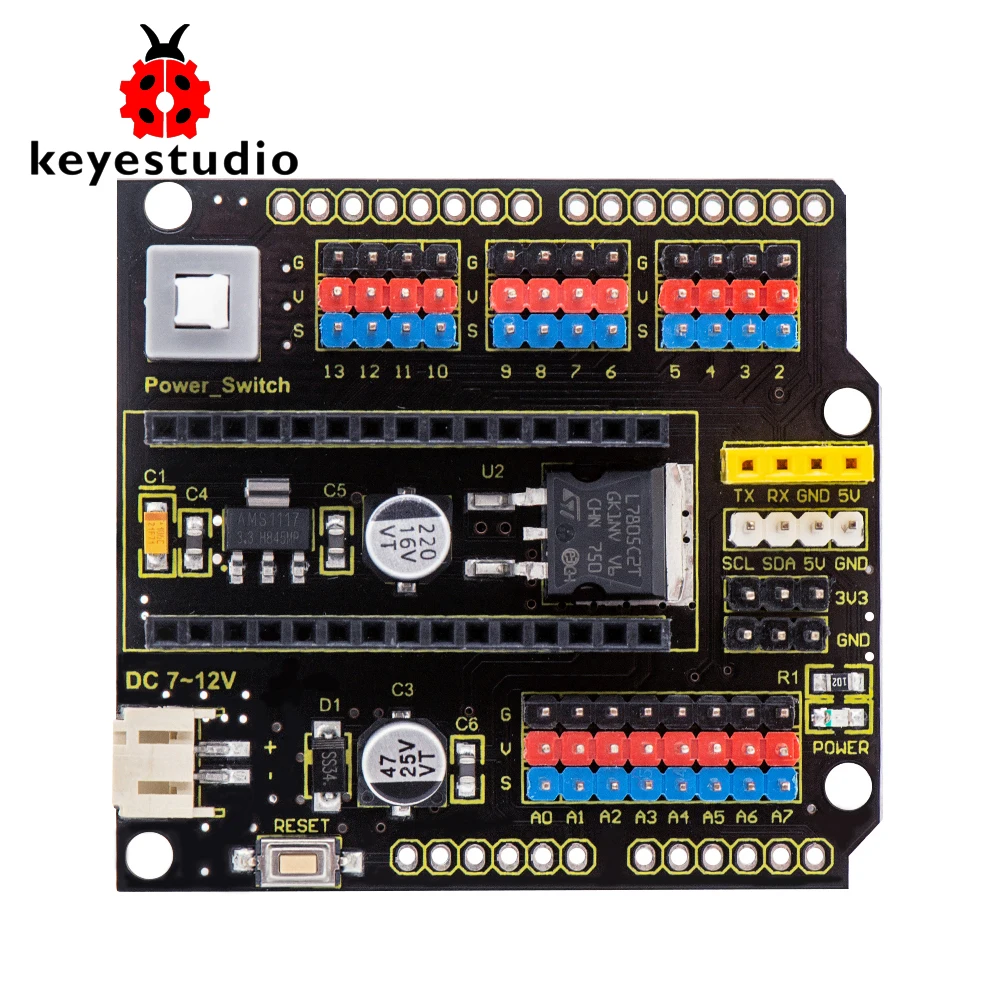 Keyestudio NANO Shield Board W/ Power Switch for Arduino Nano