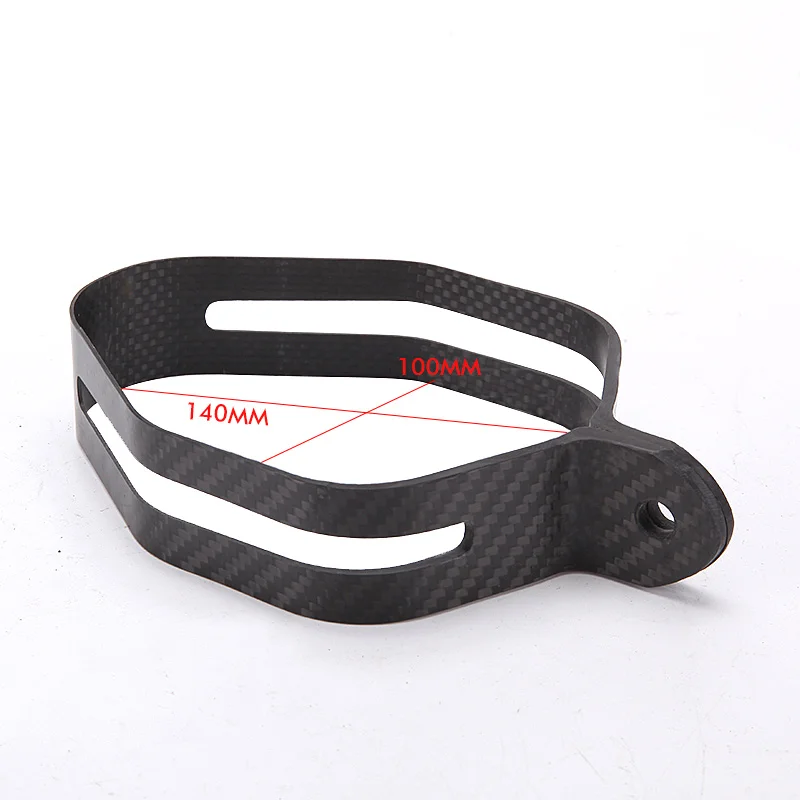 Universal Motorcycle Exhaust Pipe Muffler Escape Moto Project Carbon Fiber Holder Clamp Fixed Ring Support Bracket