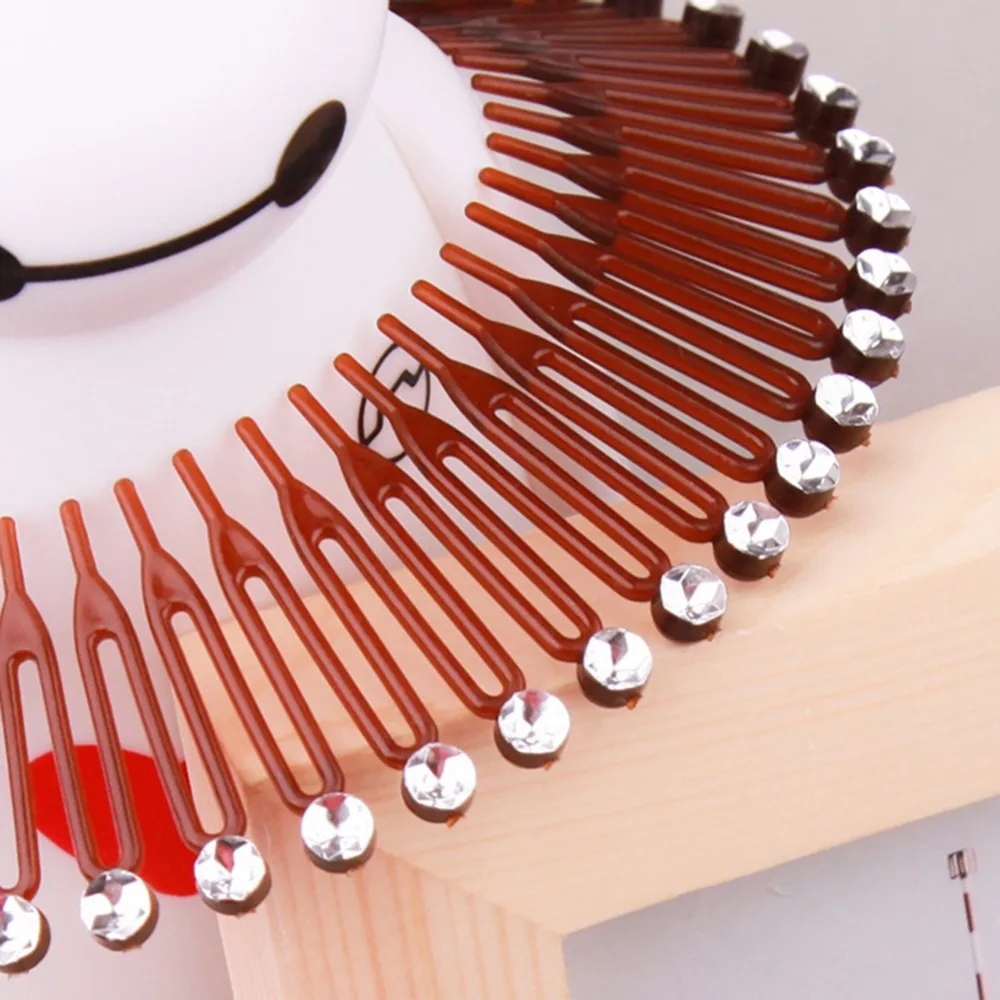 3pcs/set Professional Black Brown Coffee Flexi Grip Combs Multiteeth Hair Clips String Clamp Dish Hair Accessories Salon Tools