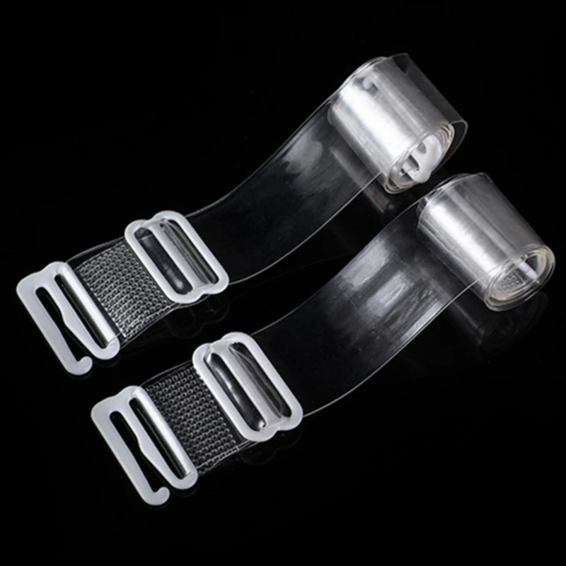 

1.5cm Wide Women Clear Bra Straps Adjustable Invisible Bra Shoulder Strap Backless Elastic Bra Hook Extenders Accessories