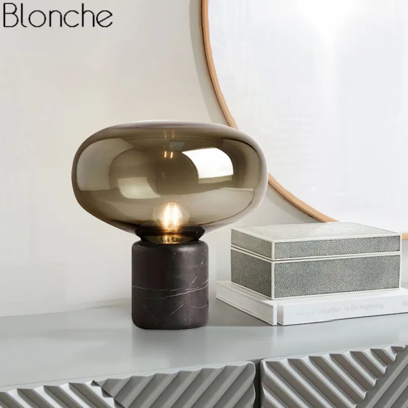 

Ins Led Table Lamp Marble Desk Lamp Night Light for Bedroom Living Room Home Decor Lighting Modern Office Study Bedside Lamp