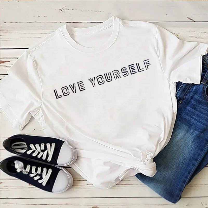 

LOVE YOURself shirt , womens rights t-shirt, inspirational tee , cute positive shirts for women , summer t-shirts, self love ,