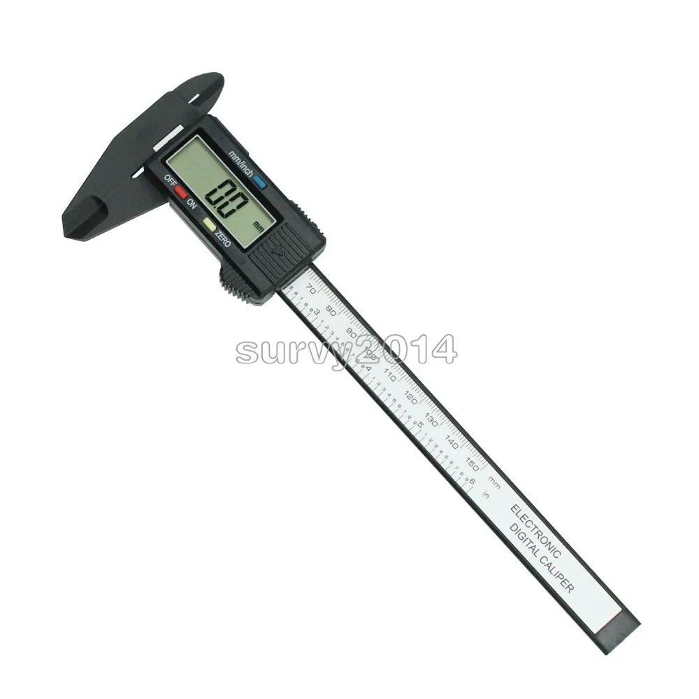 150ミリメートル6インチ液晶デジタル電子炭素繊維ノギスゲージマイクロメータnew到着