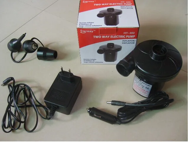 Two Way Electric Air Pump Inflator for Inflatable Mattresses Airbed Hovercraft 12V /220V 3800Pa used in home or Car