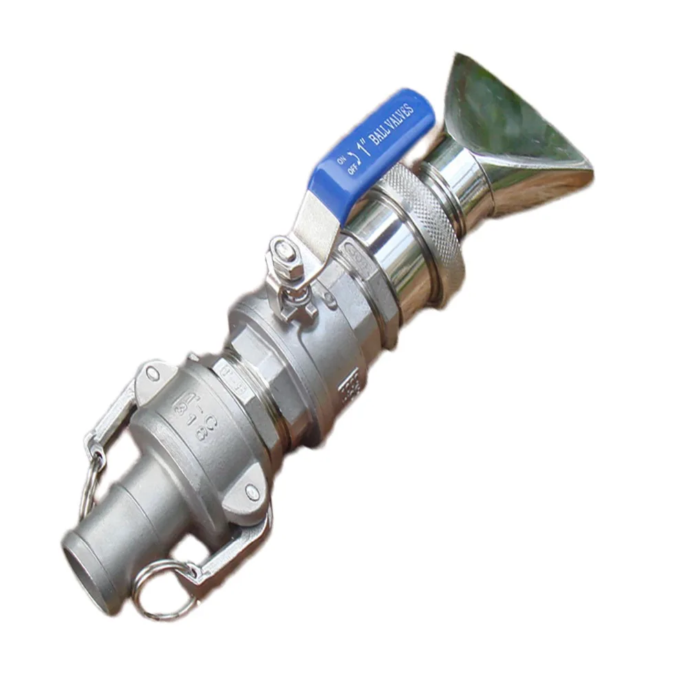 

Fast Connecting Ball Valve Switch of Universal Stainless Steel Sector Water Gun Nozzle High Pressure Flushing Irrigation Nozzle