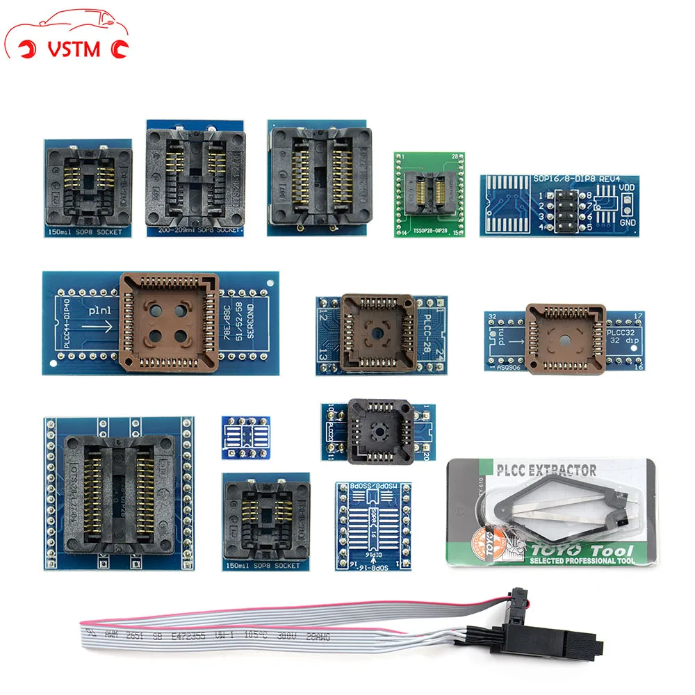 

13Pcs/set Universal Adapter Socket IC Extractor for Programmer TL866ii Plus TL866A TL866CS EZP G540