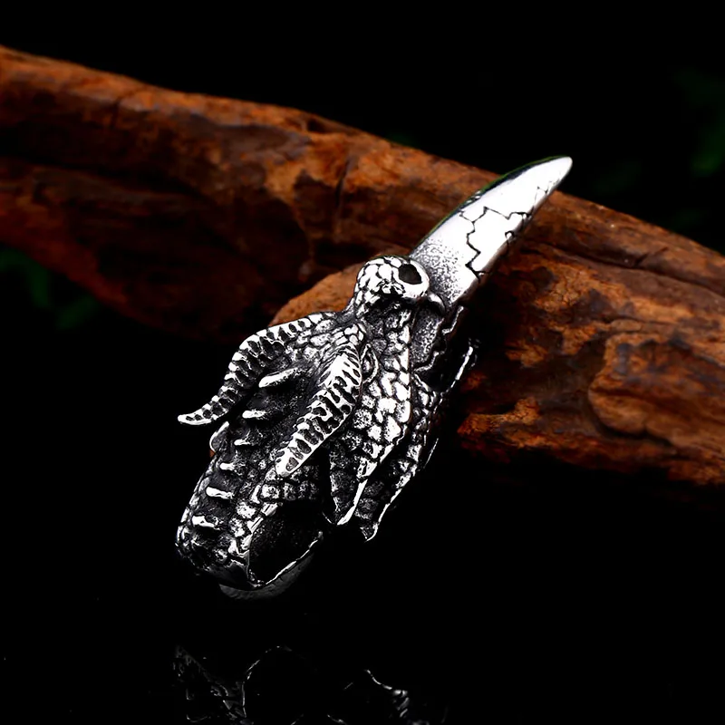 Beier new store 316L Stainless Steel Domineering Necklace Pendant Classic Animal Dragon House Men\'s Pendant LLBP8-414P