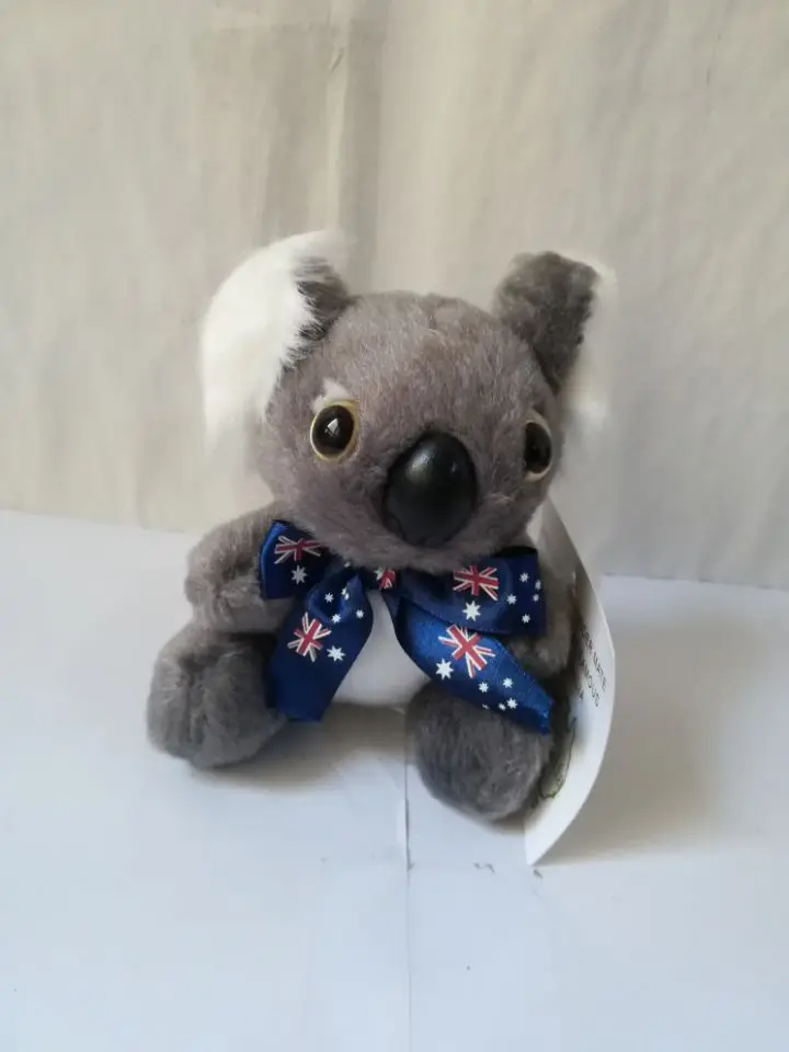 about 10cm lovely gray koala plush toy bowtie koala soft doll baby toy Christmas gift s2155