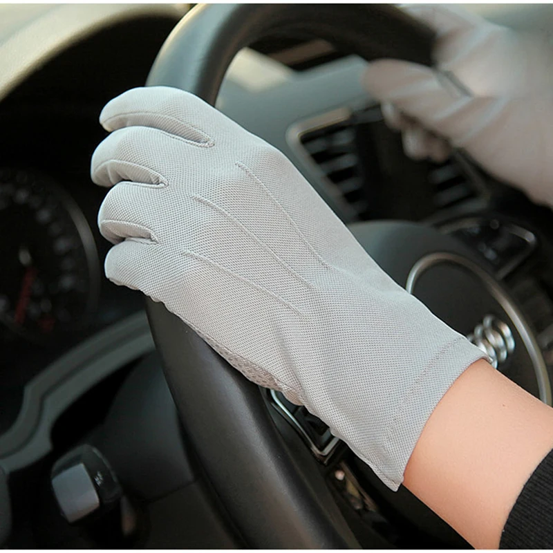 Fashion NEW Summer Gloves Unisex Non-Slip Breathable Driving Five Fingers Men Women Gloves Male Female SZ105W-2