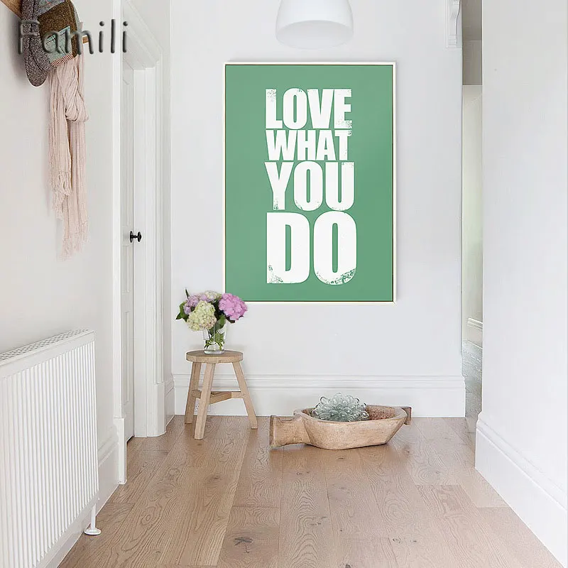 

Do What You Love Inspirational Quote Canvas Painting Black and White Nordic Poster Print Wall Art Pictures Kids Room Home Decor