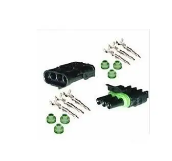 

Free shipping CLEARANCE SALE For Delphi Weather Pack 3 Pin Weatherpack Kit 18-20 AWG 12v connector