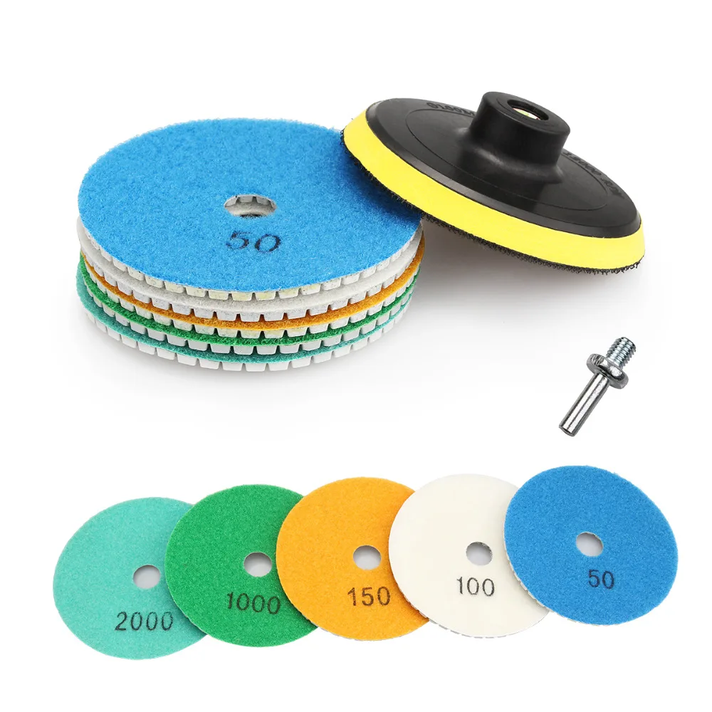 

1PC 4" Polishing Pads Diamond Polishing Discs Granite Marble Concrete Stone Polishing Grinding Discs Tool