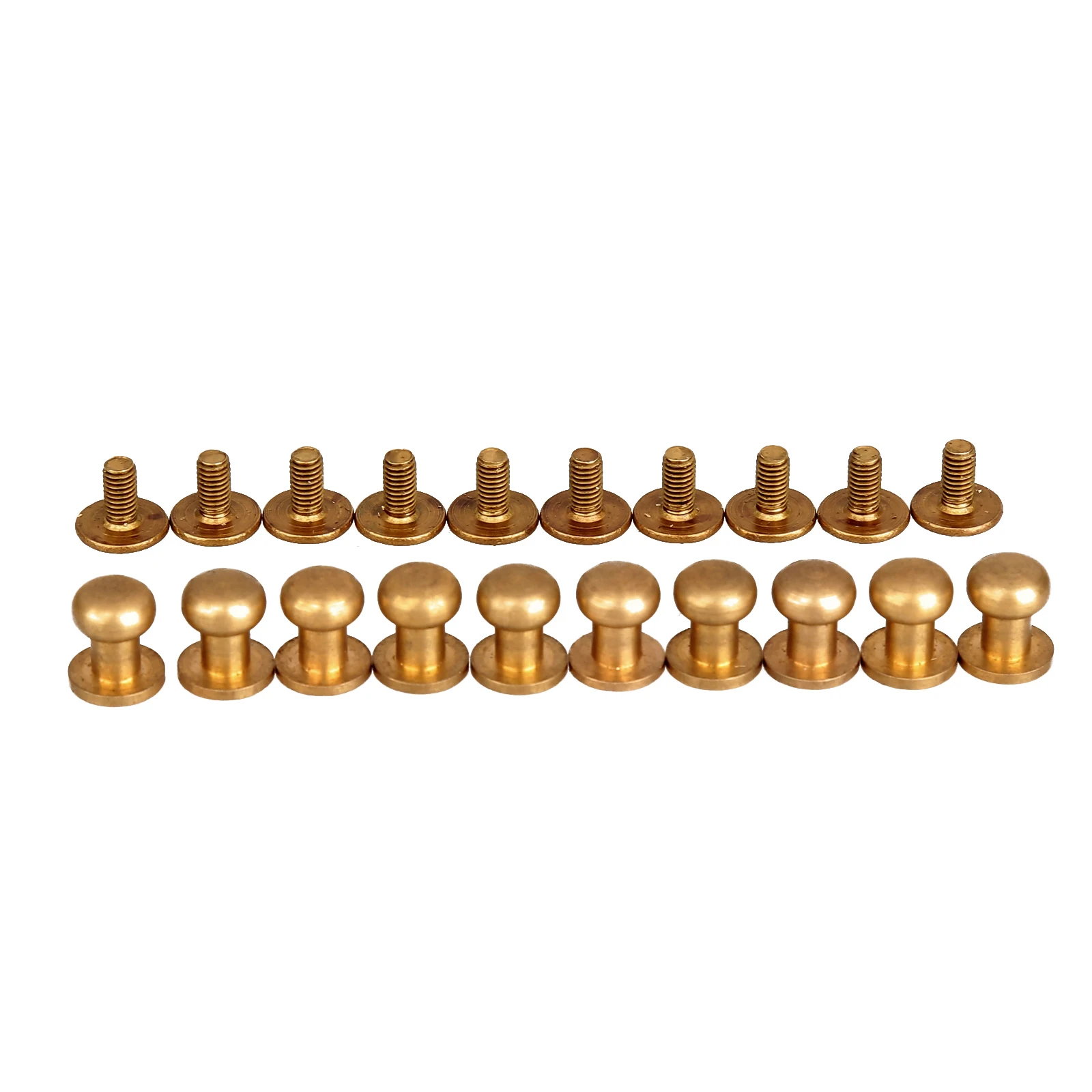 10Pcs Decoratieve Knoppen Lederen Gereedschap Messing Zak Klinknagel Schroef Naaien Knop Studs Botones Para Manualidades 5/6/7/8/9/10Mm