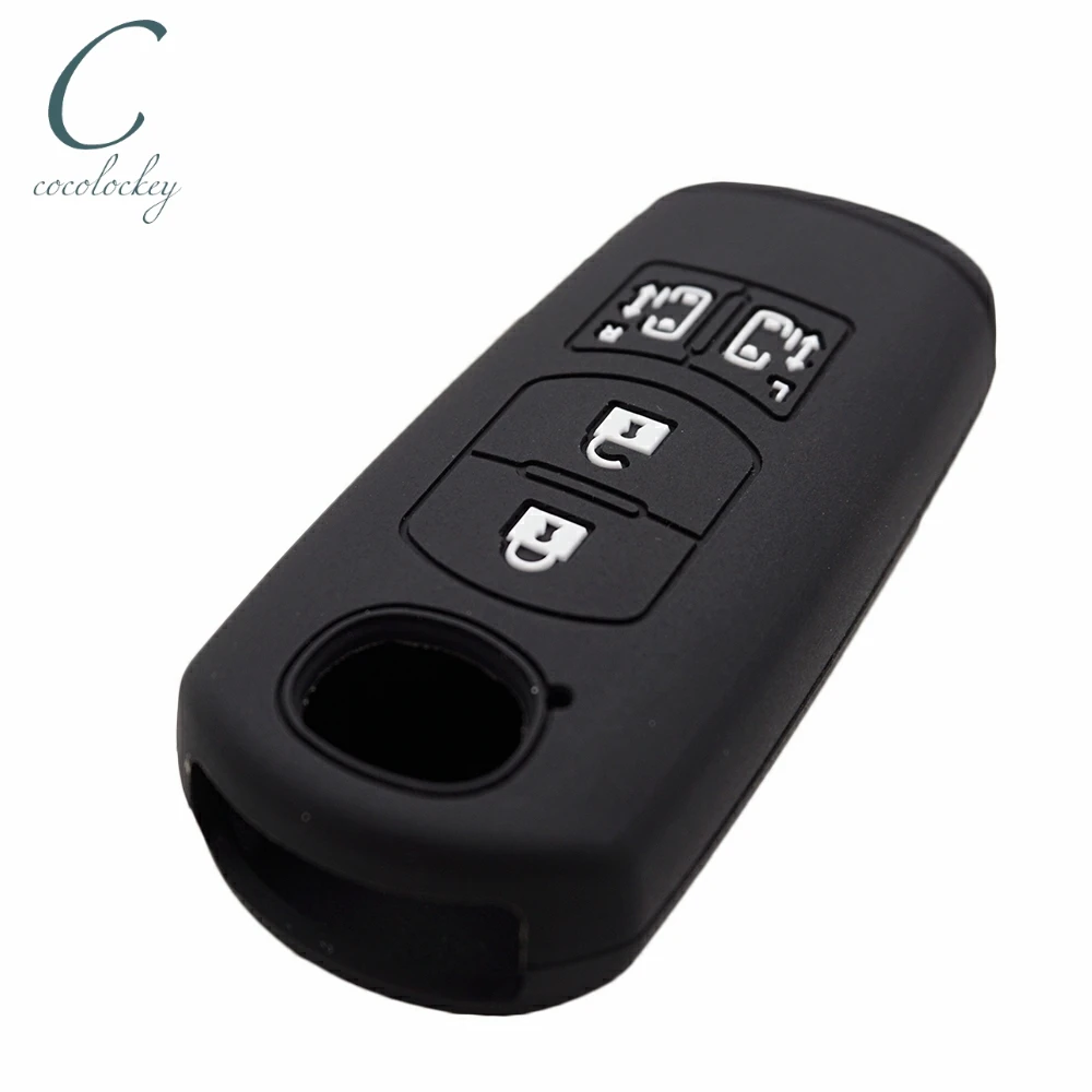 Cocolockey Rubber Car Key Cover for Mazda 8/ M8 4Buttons Smart Key Silicone Key Case for Car Car Styling