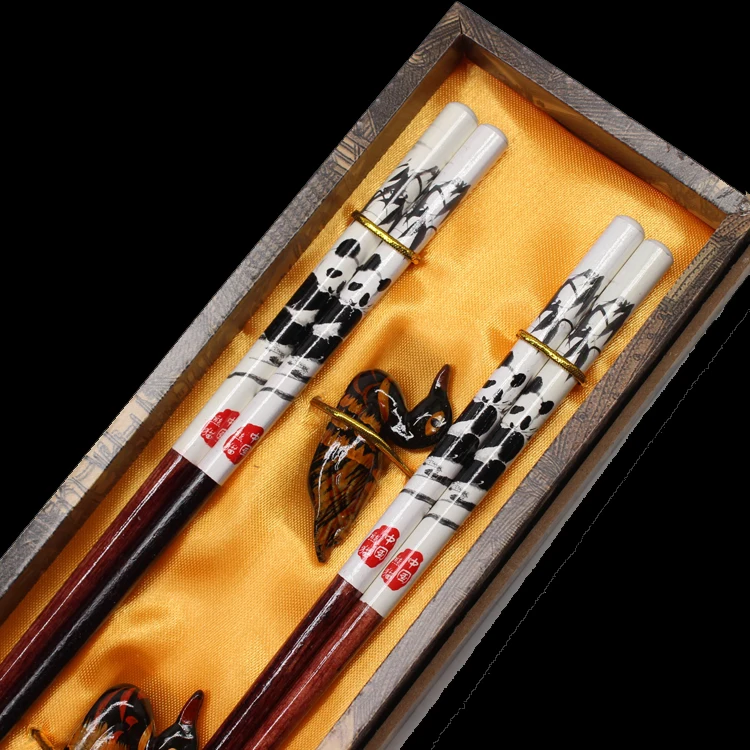 Essstäbchen aus Holz, Geschenkbox, Hochzeitsgeschenke, chinesische Merkmale, Überseegeschenke, Essstäbchen aus Holz, Essstäbchen-Set, Holzküche – Detail 15