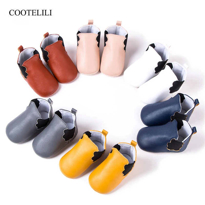 COOTELILI Newborn Baby Shoes Moccasins Winter Autumn Baby Girls Boys First Walker Shoes PU Leather Boots Toddler shoes For Kids