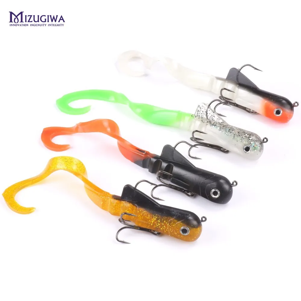 6PCS Mizugiwa MIX Unicorn Dawg Pike Musky Fishing Game fish Lure Soft Plastic Crank Jerk Bait Shallow Pike Leurre Souple Pesca