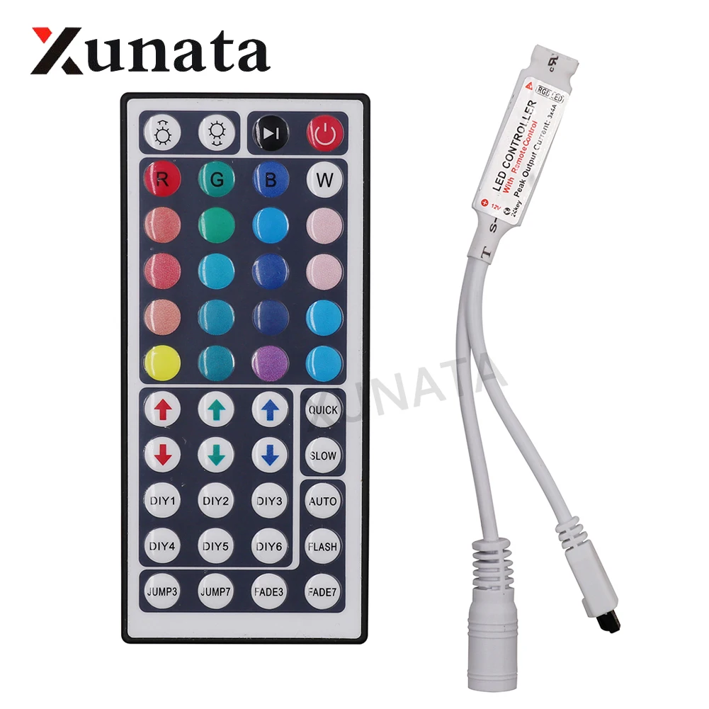 DC12V Led Controller Dimmer Mini 44Key IR Remote Controller For 5050 5630 Led Strip