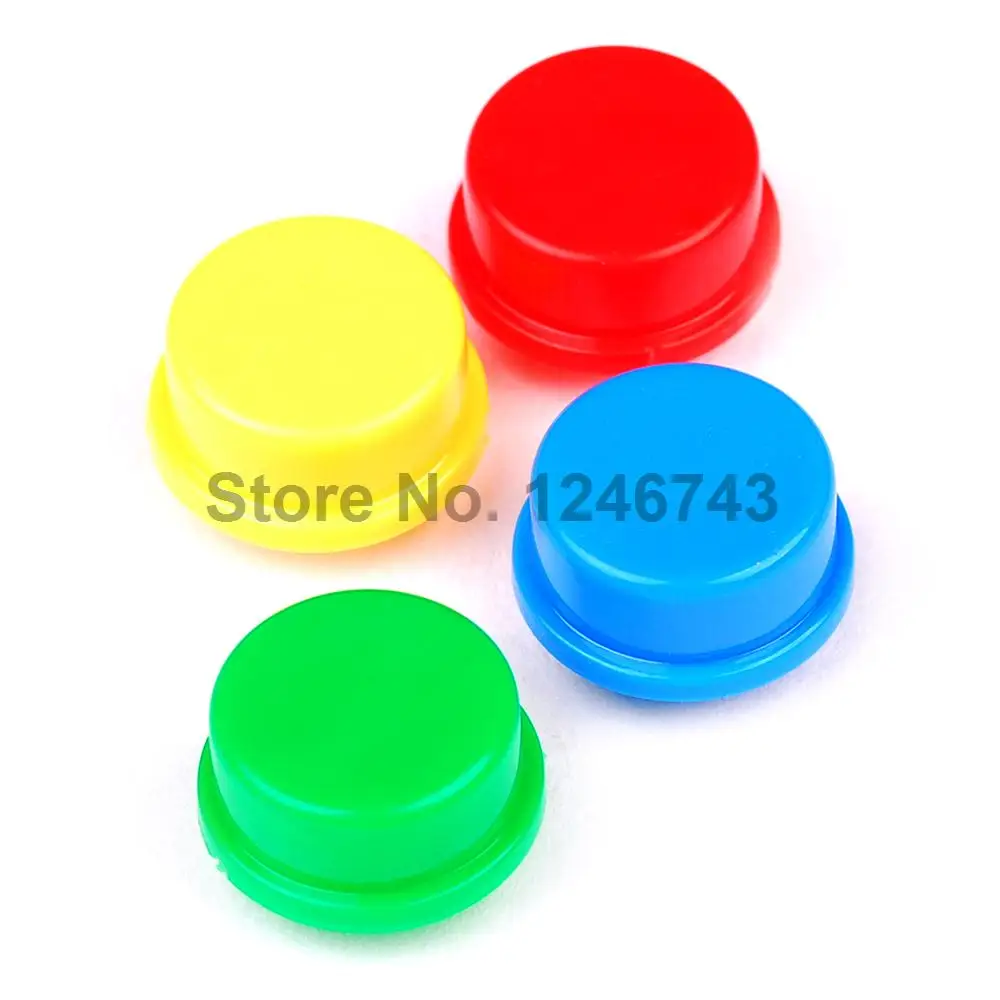 20PCS/lot Circular Button Cap B3F Cap 12*12*7.3 Switch Button Cover Color Random