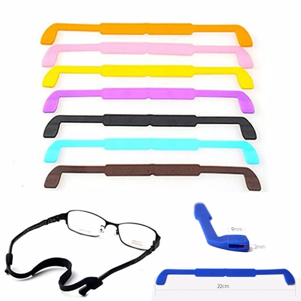 10Pcs/Lot Silicone Eyeglasses Glasses Sunglasses Strap Sports Band Cord Holder For Kids Eye Accessories