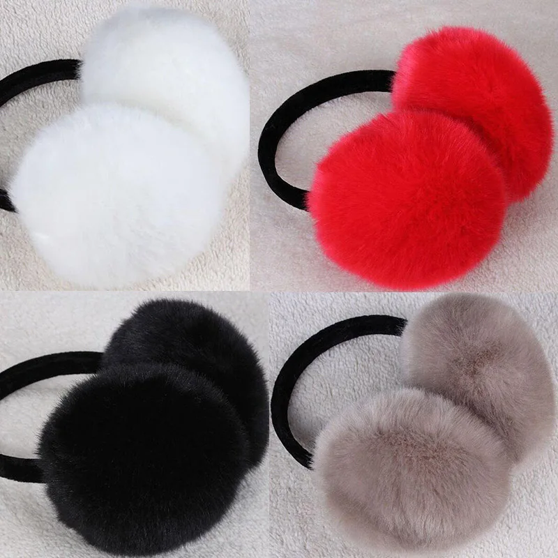 2018 Adult Winter Women Men Ear Warmer Earmuffs Lovers Ear Warmer Plush New Faux Rabbit Fur Ear Muffs for Girl Women Hot Sale