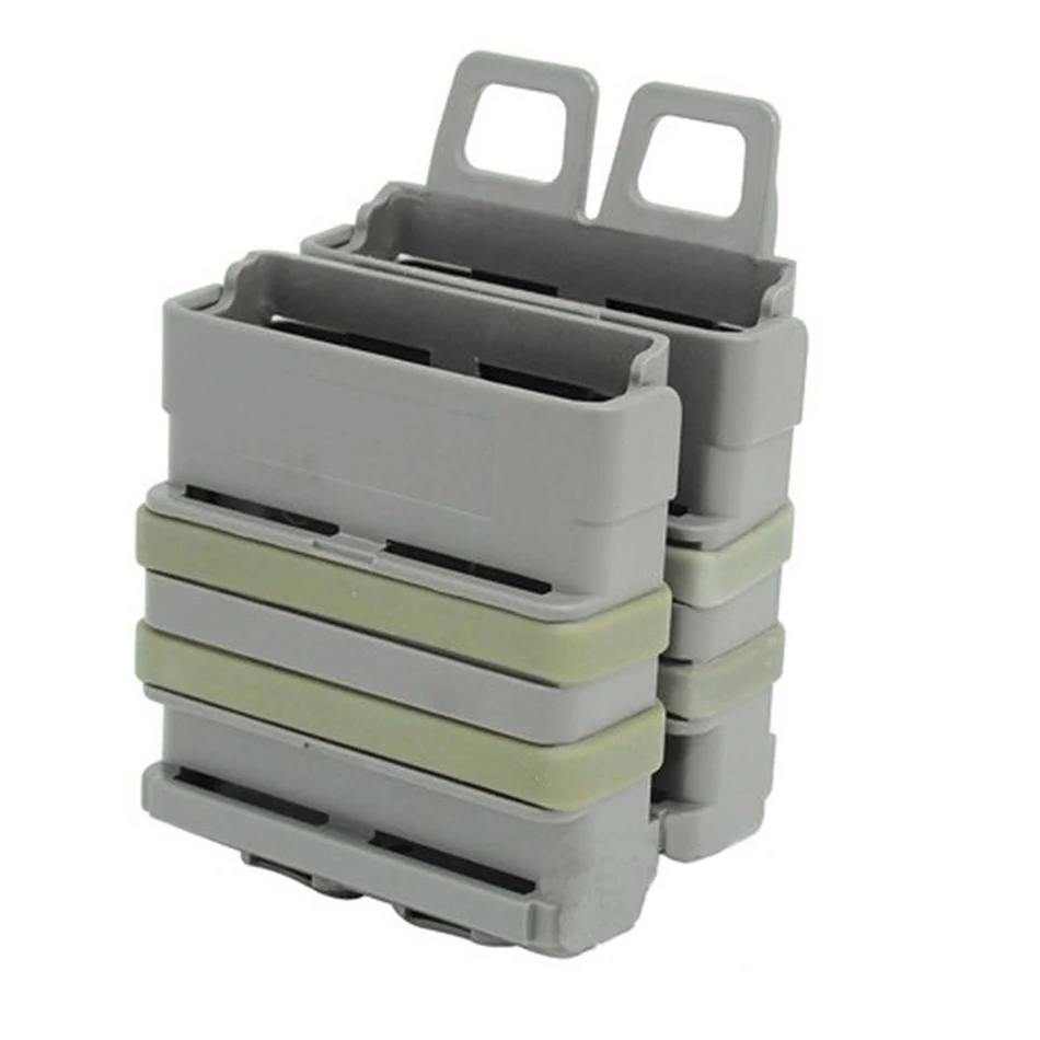 TACTICAL FAST MAG POUCH SET HOLSTER 7.62 MAGAZINE MAG DOUBLE MOLLE SYSTEM GREEN