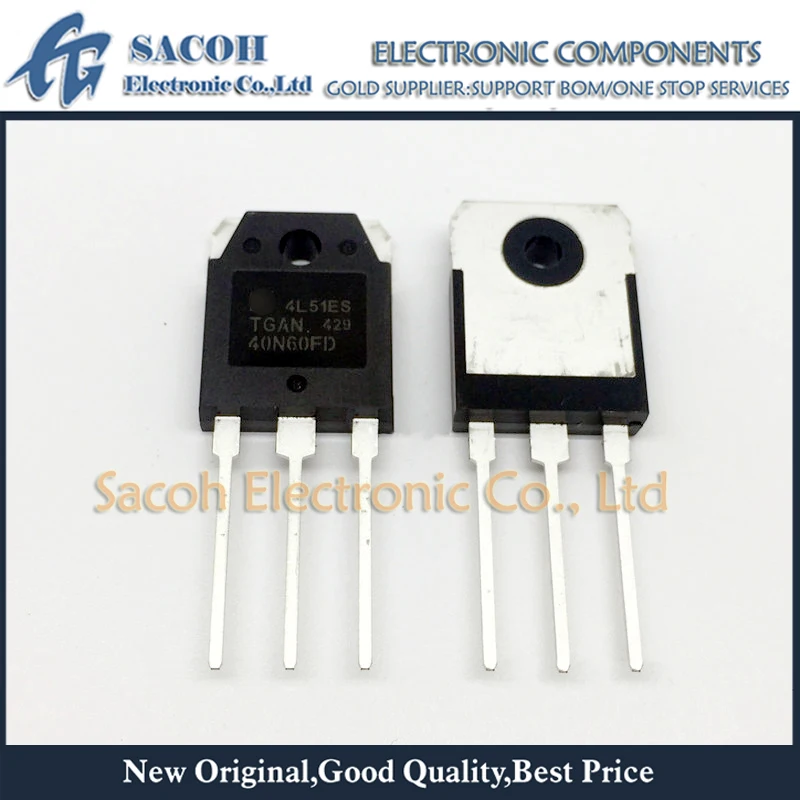 New Original 5Pcs/Lot TGAN40N60FD 40N60FD OR TGAN40N60F2DS 40N60F2DS OR TGAN40N60F2D 40N60 TO-3P 40A 600V Power IGBT Transistor