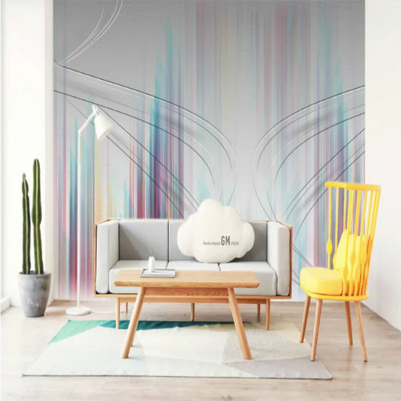 

3D Wallpaper for Walls Modern minimalist style smoke TV backdrop Painting Mural Wallpapers Home Improvement Decorate