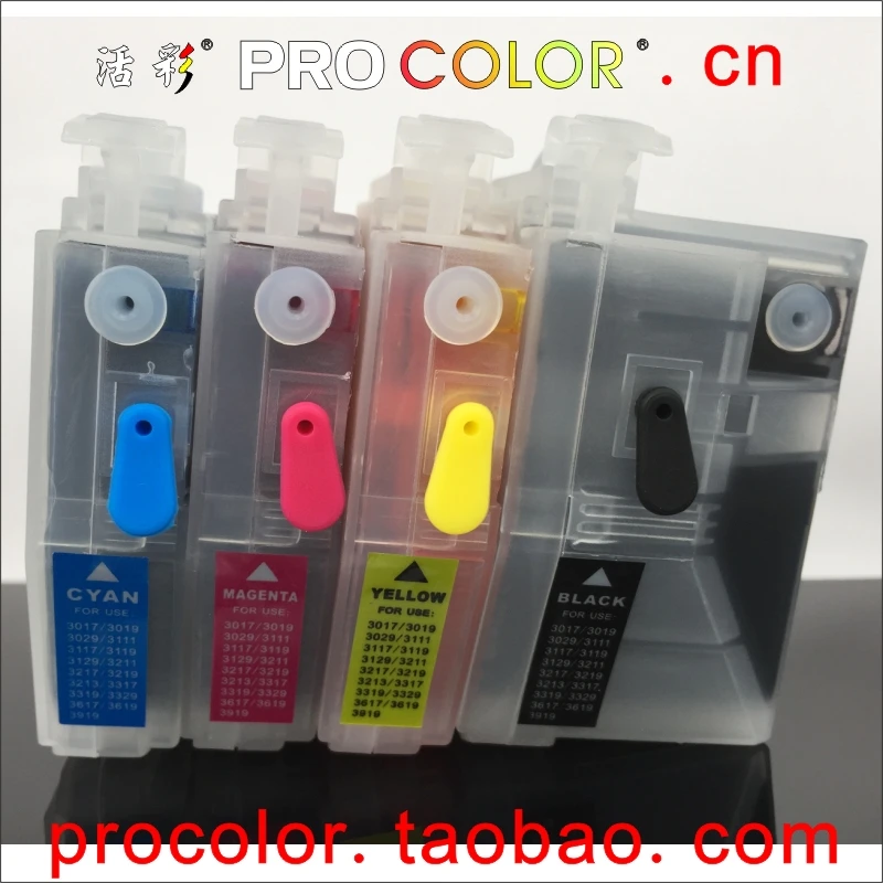 Full LC3619XL BK C M Y refill ink cartridge for BROTHER MFC-J3930DW MFC-J3530DW MFC-J2330DW MFC-J2730DW inkjet printer with chip