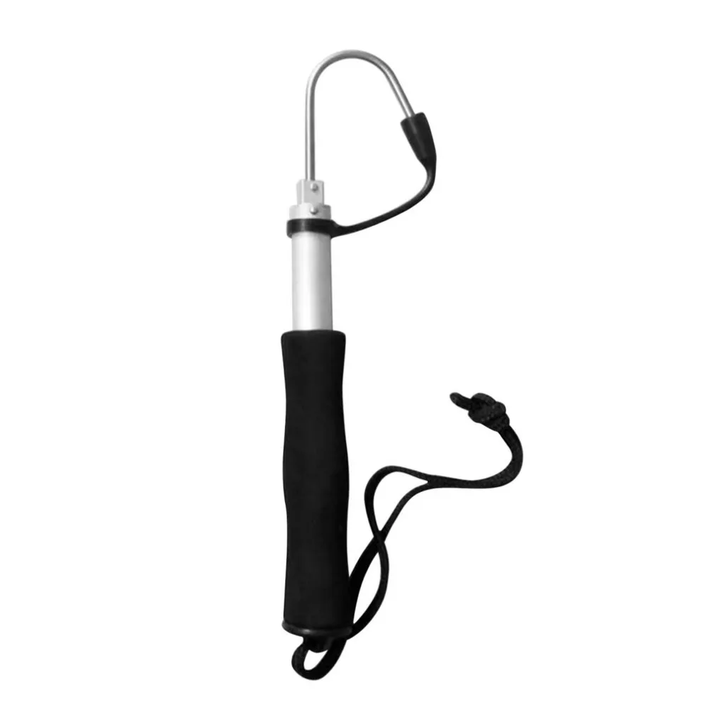 60cm Or 120cm Stainless Steel Sea Telescopic Fishing Gaff Aluminum Alloy Spear Hook Fish Gripper Tackle Outdoor Fishing Tool #84