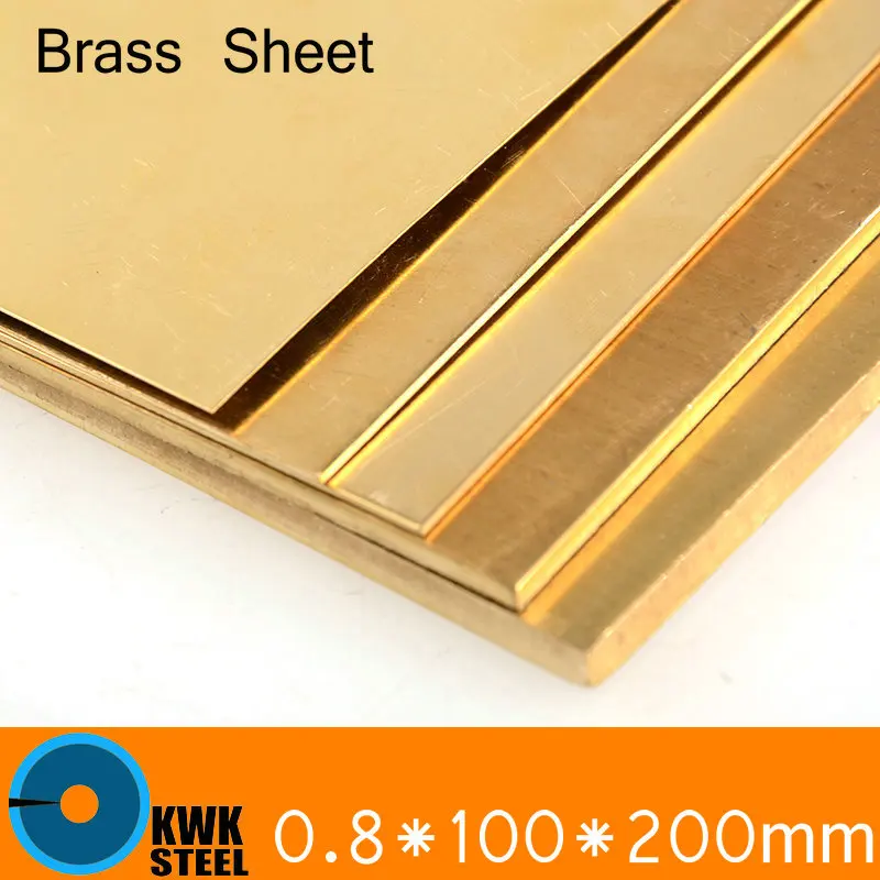 

0.8 * 100 * 200mm Brass Sheet of CuZn40 2.036 CW509N C28000 C3712 H62 Customized Size Laser Cutting NC Free Shipping