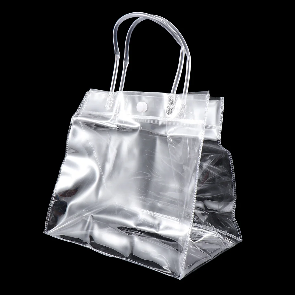 1 Pc New Clear Tote PVC Transparent Shopping Shoulder Handbag Stadium Approved Environmentally Storage Bags 7 Sizes