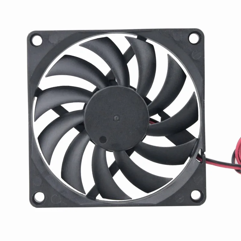 Gdstime 20 Pieces 80mmx80mmx10mm DC 24V Brushless Cooling Fan 80mm x 10mm 2Pin PC Case CPU Cooler 8cm Motor Radiator 8010