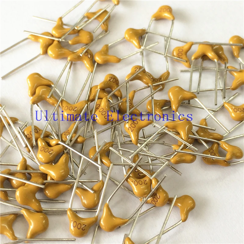 100pcs/lot  Multilayer ceramic capacitor 200 50V 20pF 200J P=5.08mm