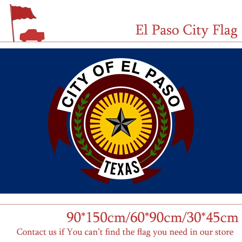 

El Paso The U.S. City Flag 90*150cm 60*90cm 40*60cm Flying Flag 15*21cm Hand Flag 3ft*5ft Hanging Flag For Home decoration