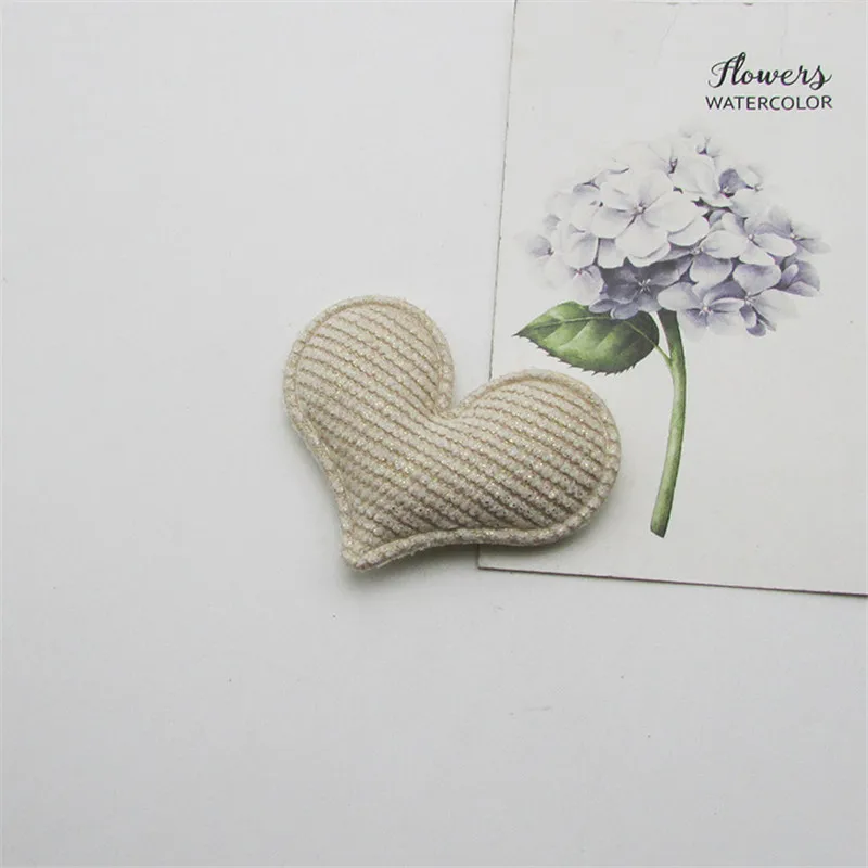 30 sztuk/partia 5*4cm Stripe serca klocki łatki aplikacje dla Craft ubrania akcesoria do szycia DIY akcesoria do włosów