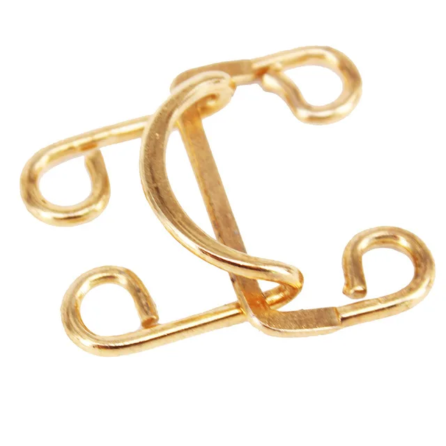 20Set  Gold Tone Metal Tape Closure Waist Extender Hooks & Eyes Clasps Sewing Garment Clasps Hooks for Bag Clothes Coat NK277