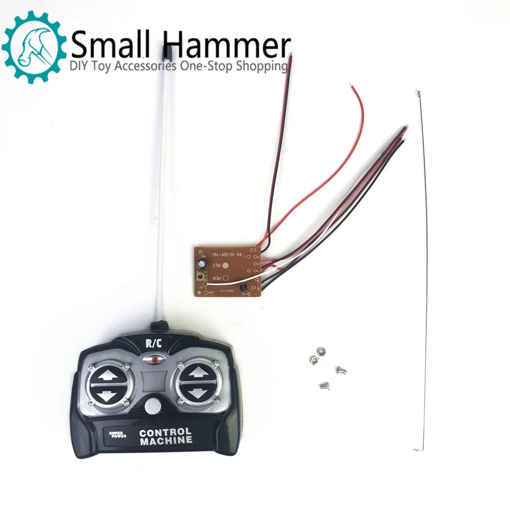 5CH 27Mhz Remote Controller Unit receiver board+remote control For tank car toy radio system for 130 motor 6v 5v