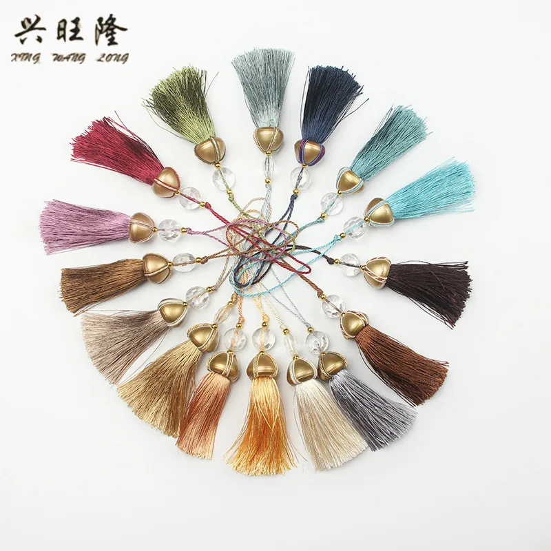 

XWL 20Pcs/Lot Handmade Curtain Cord Tassel Fringe Curtain Accessories DIY Sofa Garment Valance Decorative Key Tassel For Sewing