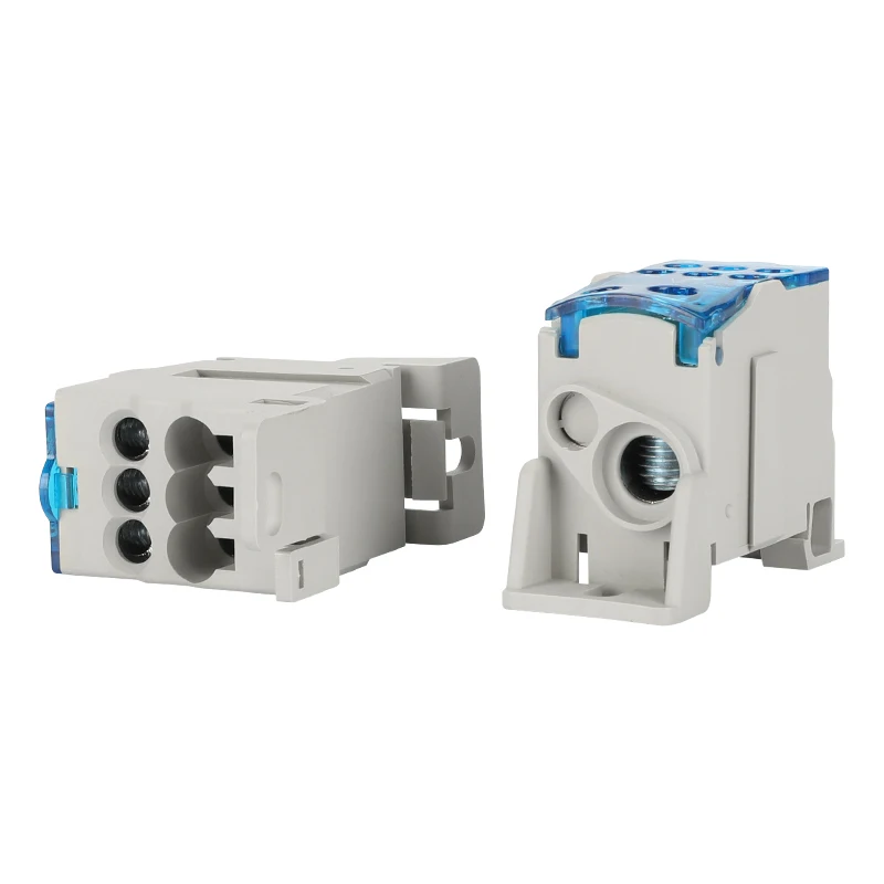 125A Din Rail 1 in Many Output Terminal Block for Distribution Box Universal Power Junction Box Electric Wire Connector UKK125A