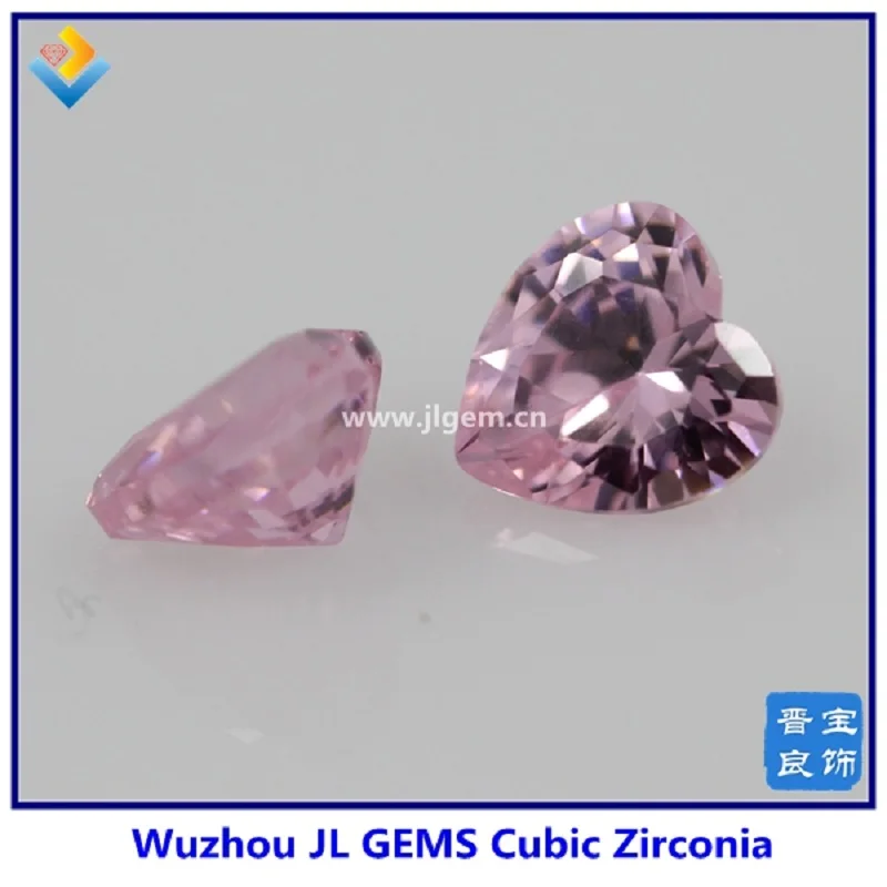 

(100pcs/lot) Free Shipping Wholesale Price Pink Heart Shape Cubic Zirconia Stone AAAAA CZ Heart Pink CZ 3x3mm-10x10mm