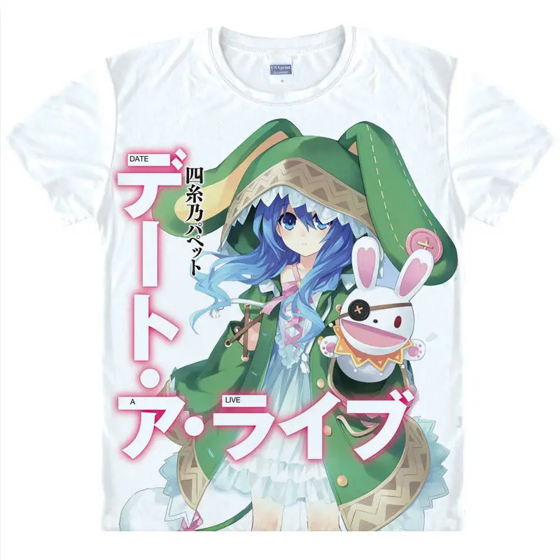 Date A Live T-Shirt Spirits Angel Shirt Man t-shirts Anime Products summer t-shirts Anime Girl Action Figures cartoon shirts a