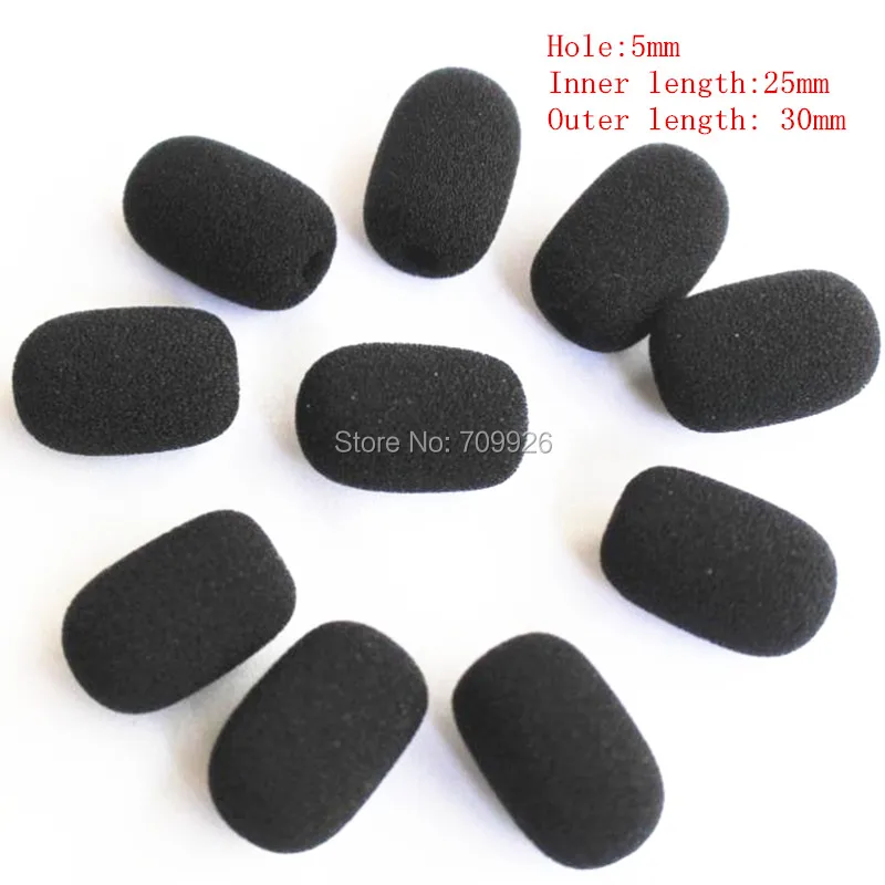 Pare-brise en mousse pour microphone, 10 pièces, housses de remplacement pour micro, ouverture de