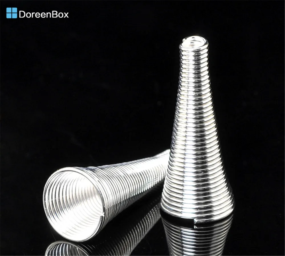 Doreen Box hot-  50PCs Silver color Spacers Beads Caps 23x10mm(7/8