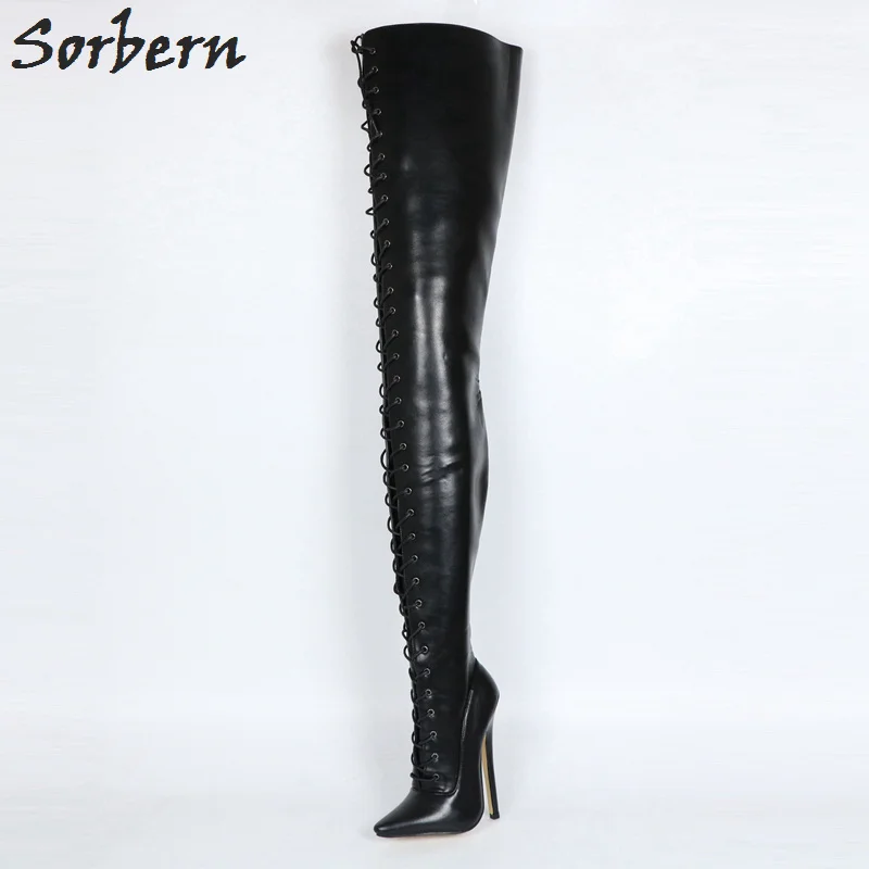 Sorbern Personalized 85Cm Long Boot Women Crotch High Booty Alternative 18Cm High Heel Defiant Footwear Shoes For Crossdressers