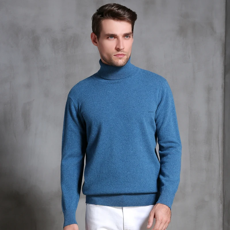 Men Sweater Winter Autumn Warm Pullover 100% Pure Cashmere Knitted Jumpers Hot Sale 8Colors High Quality Knitwear Man Thick Tops